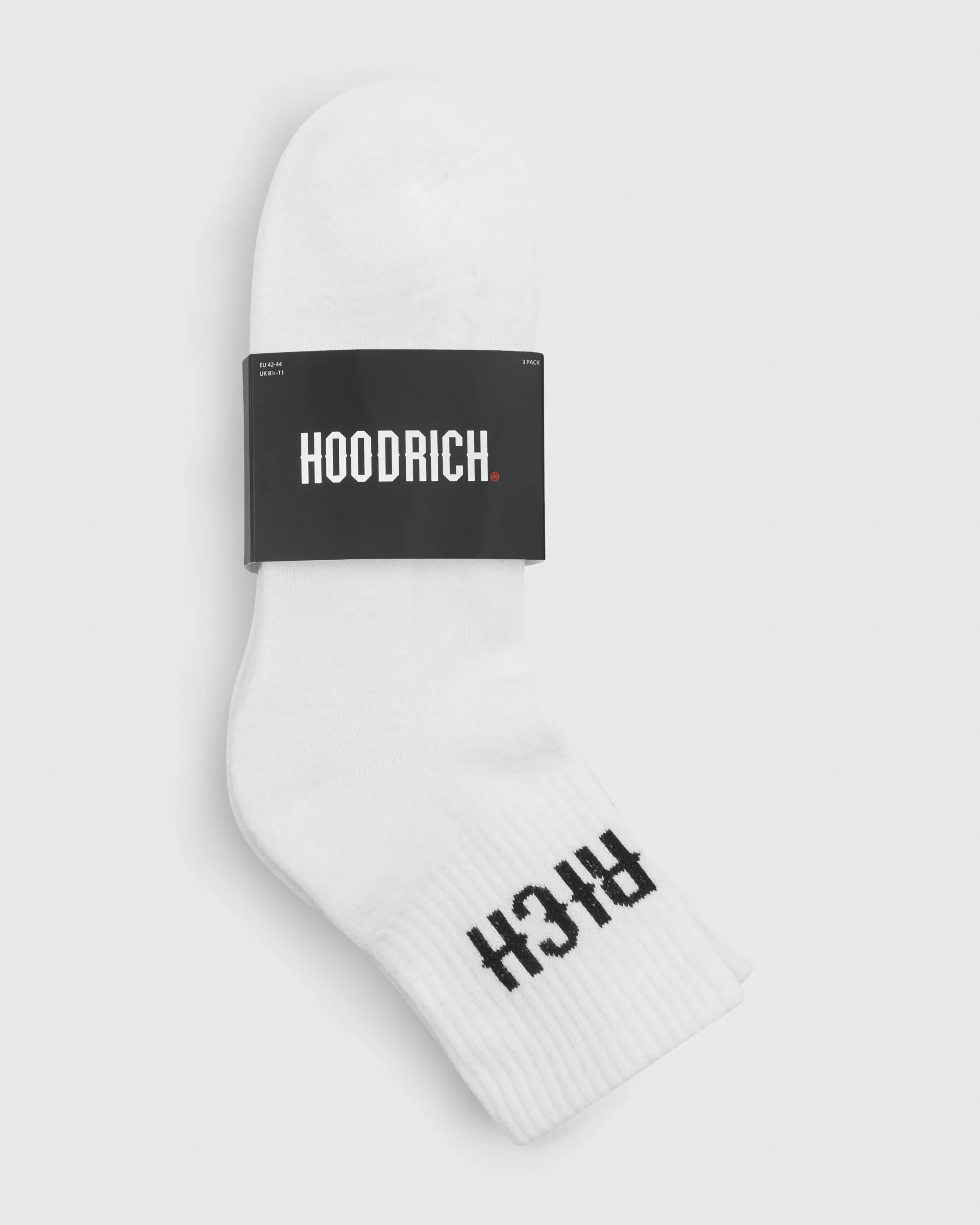 OG Core 3 Pack Quarter Socks - White/Black - Image 3