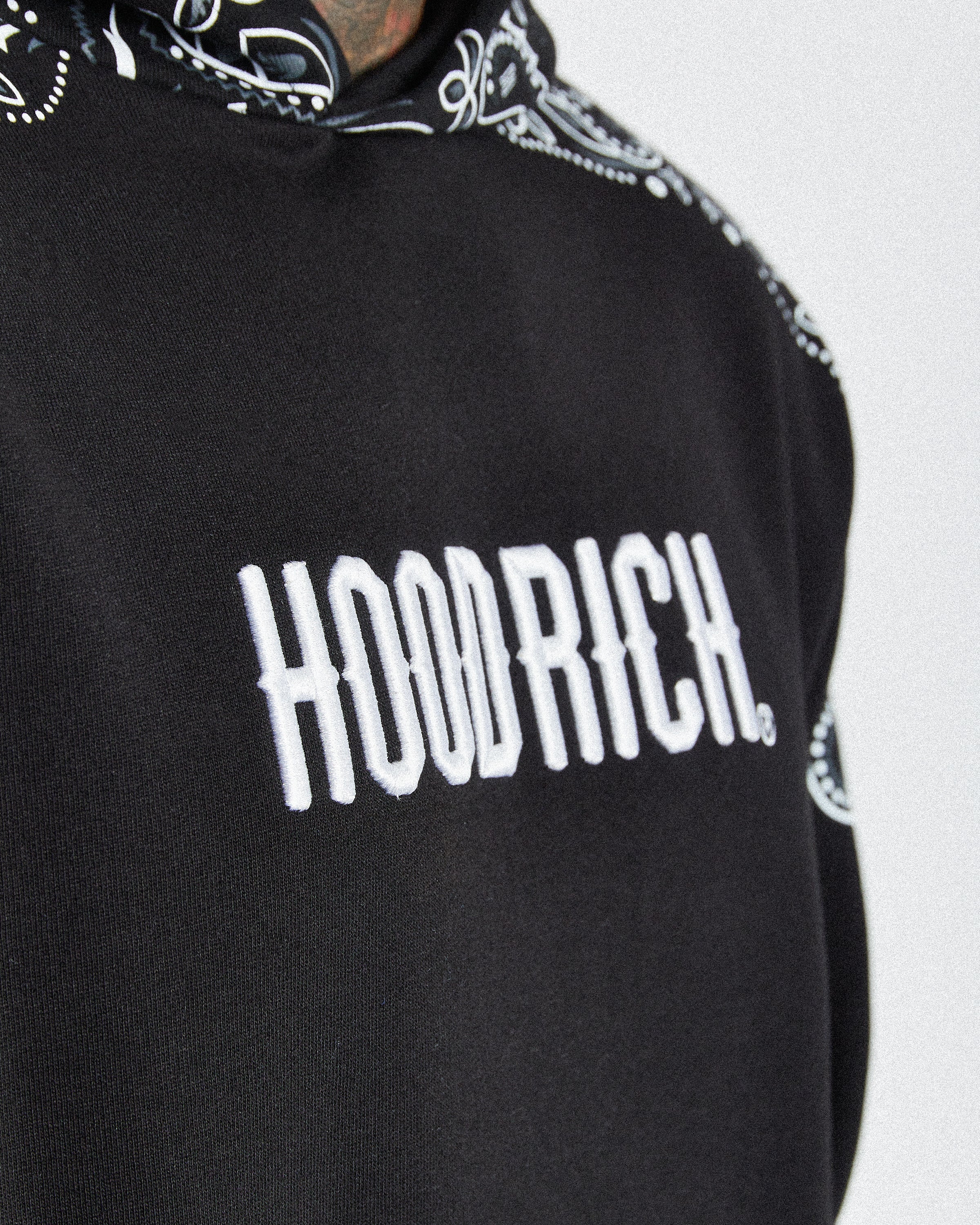 Motif Hoodie - Black/White/Grey - Image 6