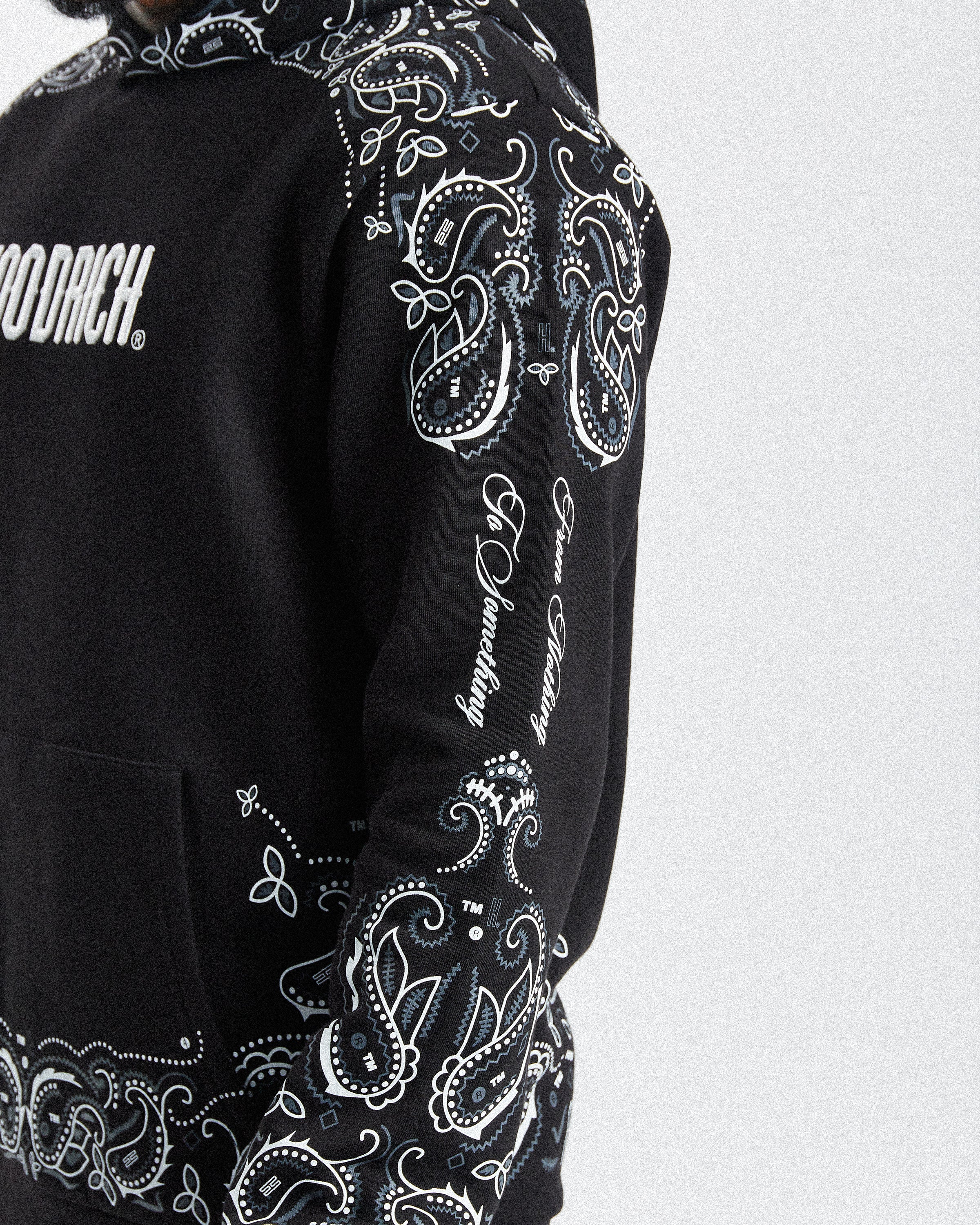 Motif Hoodie - Black/White/Grey - Image 8